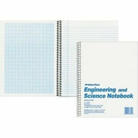 NATIONAL Notebook, 10X10Sq, Cr11X8.5 RED33610